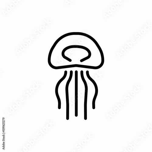 jelly fish icon sign vector