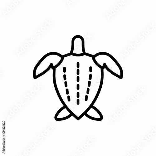 ocean turtle icon sign vector