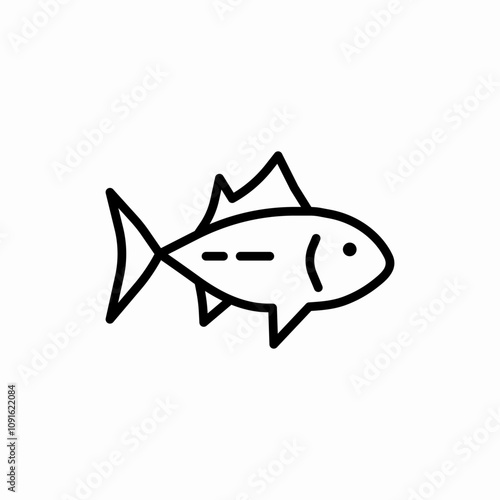 tuna fish icon sign vector