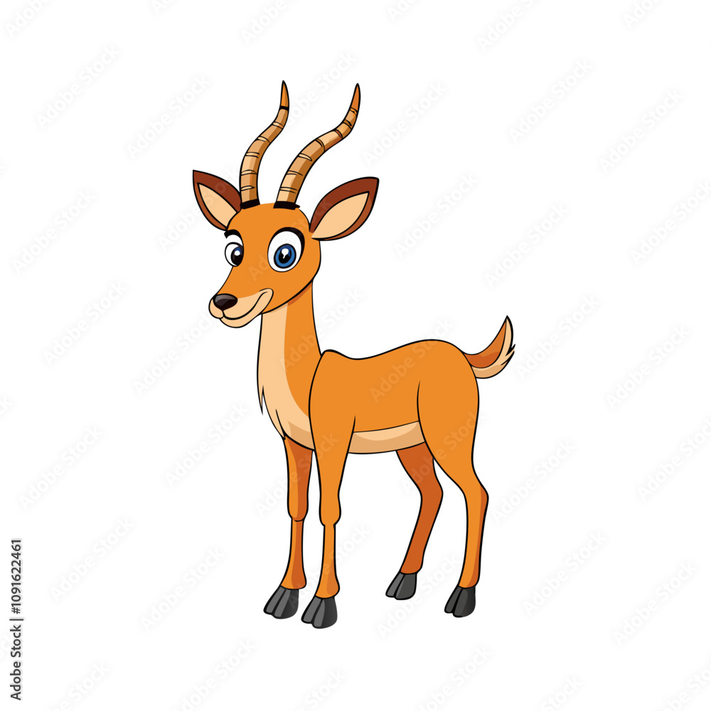 Fototapeta premium Antelope cartoon vector illustration