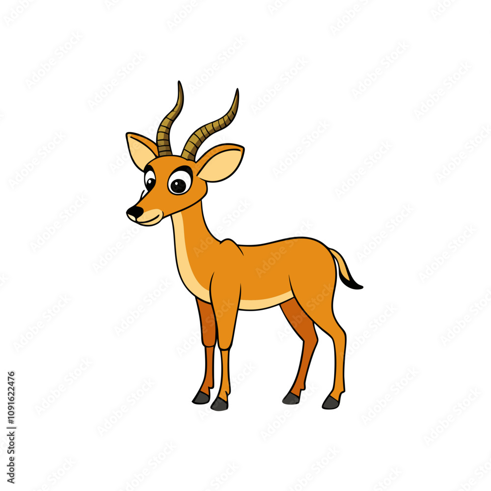 Fototapeta premium Antelope cartoon vector illustration