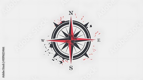 Compass Rose Navigation Direction Travel Exploration Adventure Design Graphic Symbol Journey