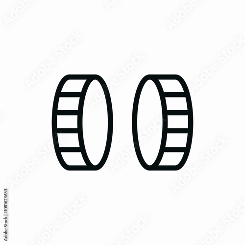 coin cent money icon vector sign