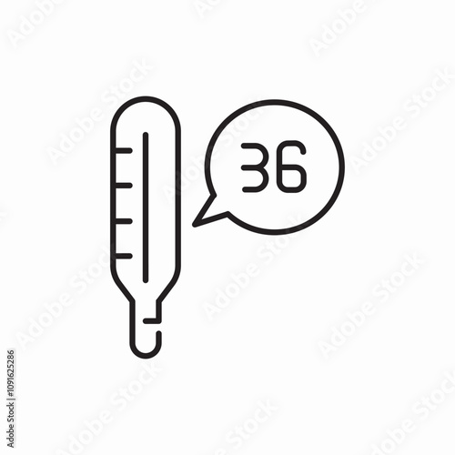 human temperature 36 icon sign vector