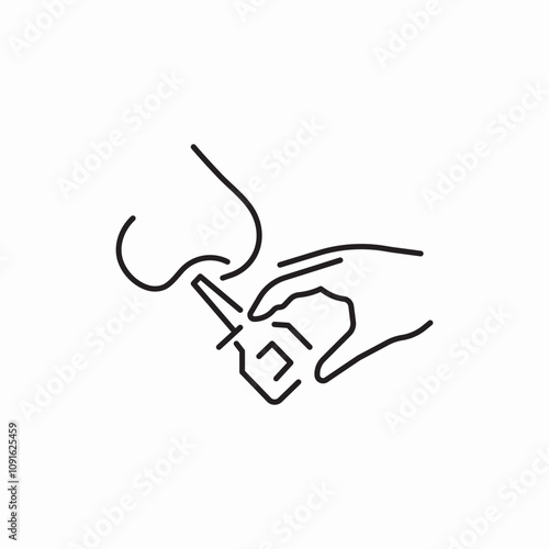 nasal sprey icon sign vector
