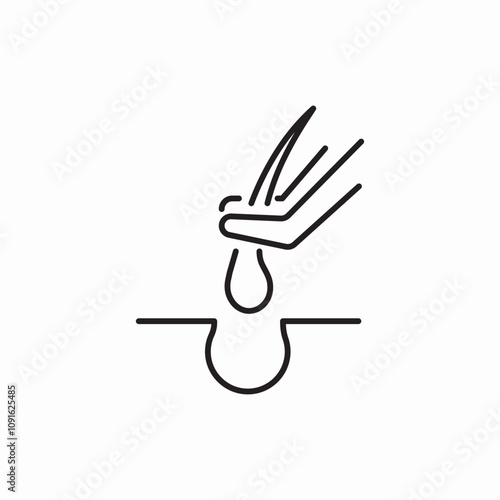 medical hair transplant icon sign vector