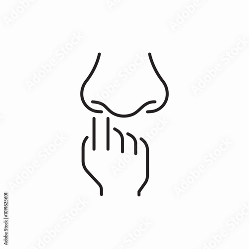 nose poking icon sign vector