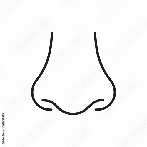 nose smell nostril icon sign vector