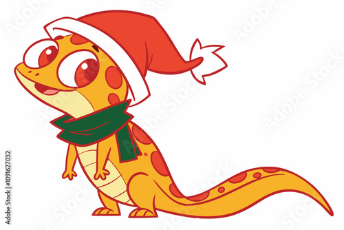 Funny Christmas Bambi Head White Santa Illustration | Unique Holiday Art