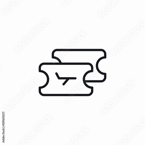 flight tickets icon sign vector