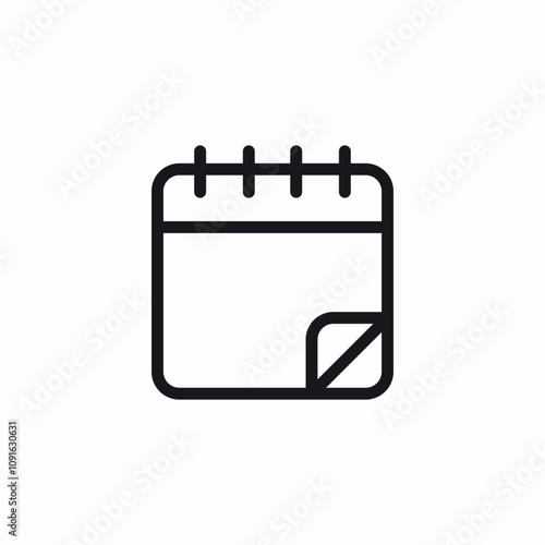 notepad sheet icon sign vector