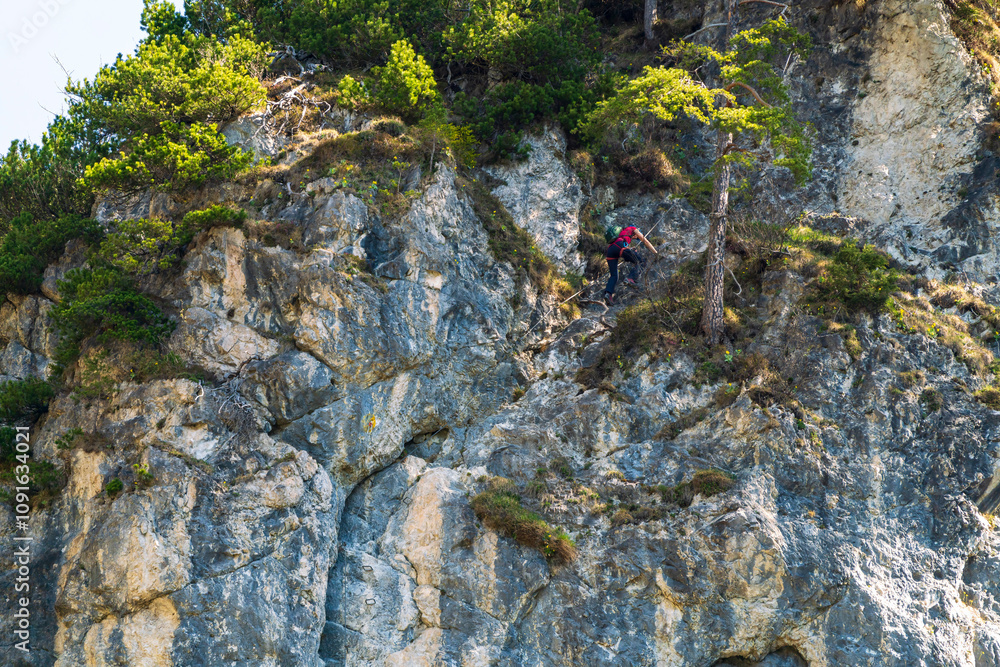 Obraz premium View to dalfazer waterfall during Austrian Spring time