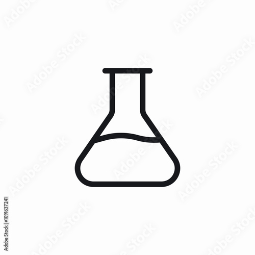 chemistry flask icon sign vector