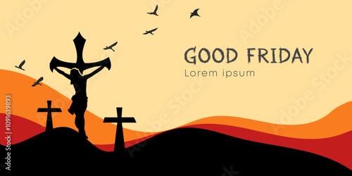 Vector illustration of Good Friday banner