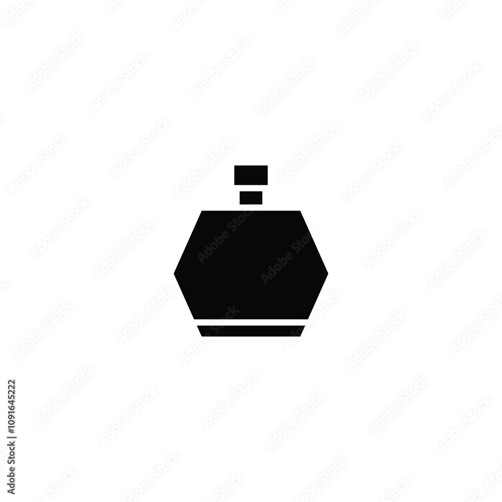 Obraz premium Black Striped Bottle Icon Design