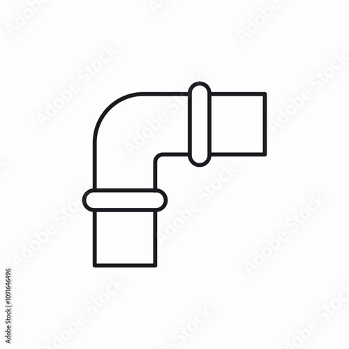 turn water pipe icon sign vector