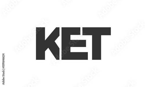 KET logo design template with strong and modern bold text. Initial based vector logotype featuring simple and minimal typography. Trendy company identity.