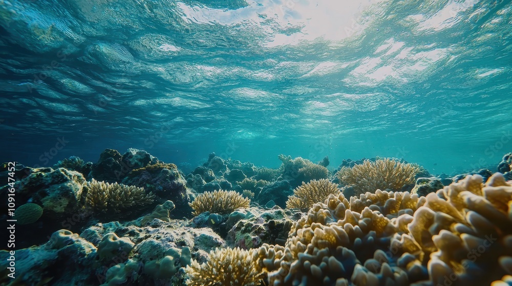 Obraz premium Underwater coral reef background
