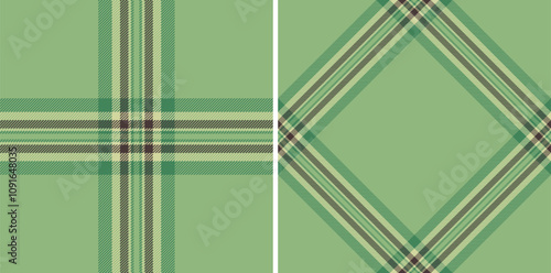 Plaid textile check of seamless fabric texture with a pattern background tartan vector. Set in night colors for trendy everyday bags for women.