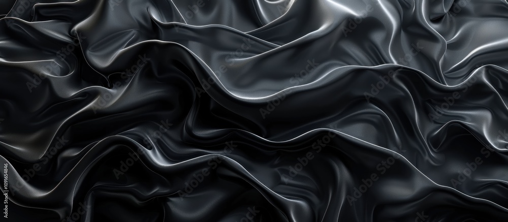 Obraz premium Abstract Black Silk Drapery