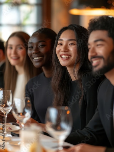 Happy Multiethnic Business People Talking During a meeting