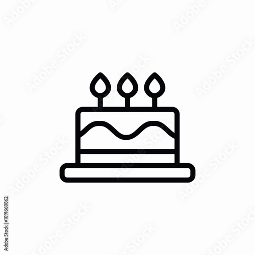 birthday cake icon sign vector