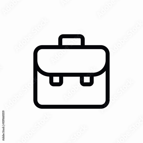 business suitcase portfolio icon sign vector