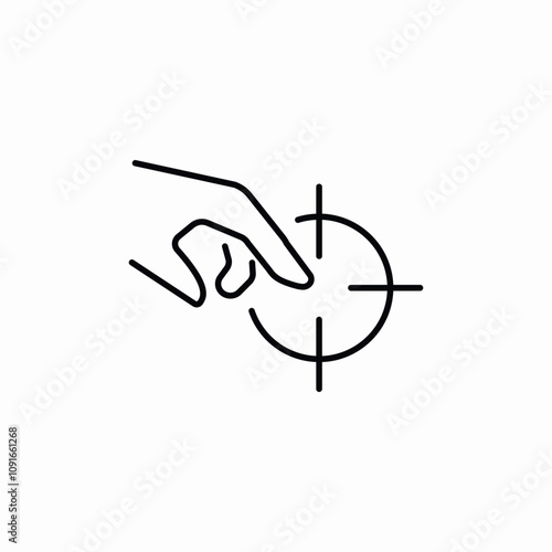 click targeting icon sign vector