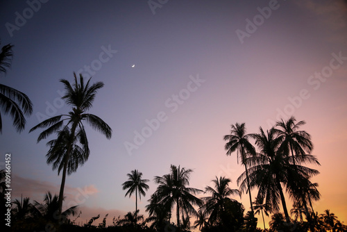 Beautiful sunset on Negros beach, Philippines