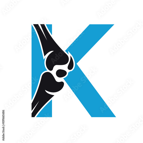 Orthopaedic Logo combine with letter K vector template