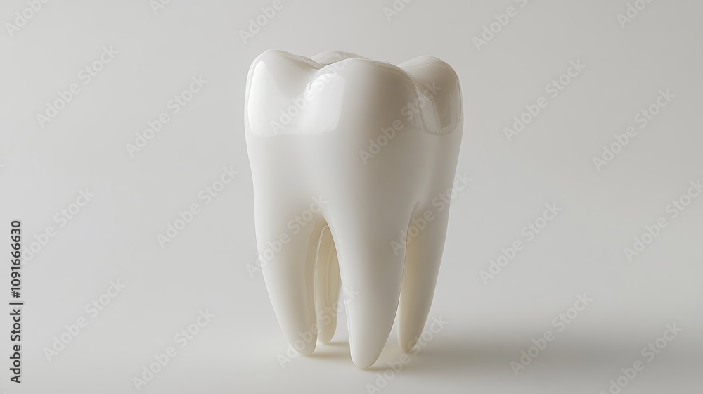 A Single White Tooth Model Isolated On White A Single White Tooth Model Isolated On White