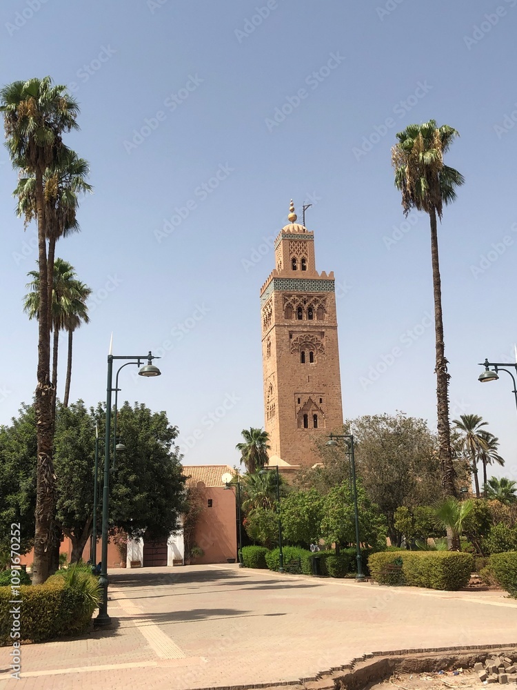 Obraz premium The city view of Marrakech, Morocco