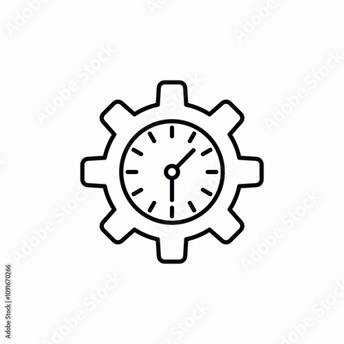 time management icon sign vector