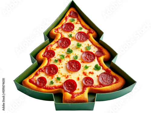Holiday Tree Pizza: Festive Pepperoni Christmas Treat