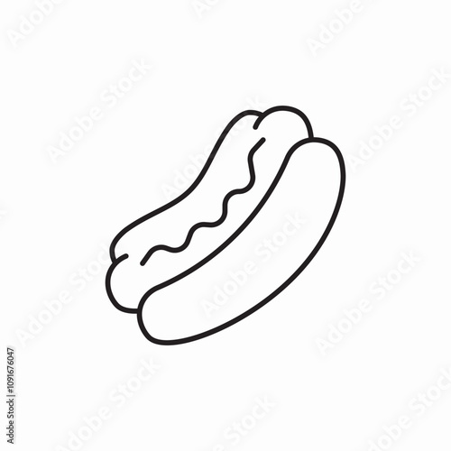 hotdog sausage icon sign vector photo