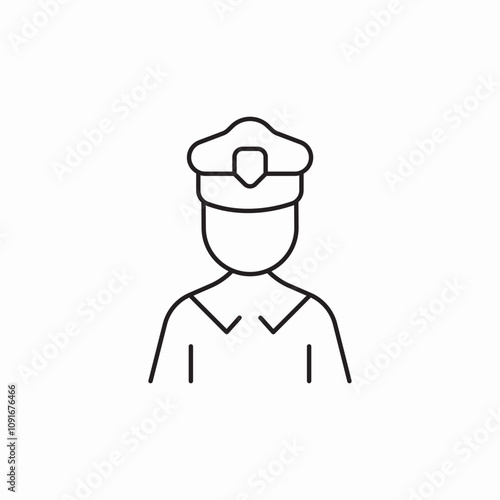 policeman guard icon sign vector