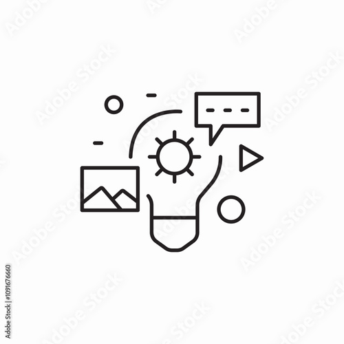 smm idea icon sign vector