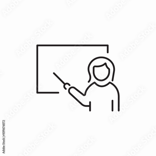 teacher board learn icon sign vector