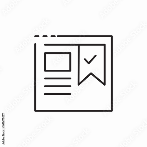 website bookmark icon sign vector