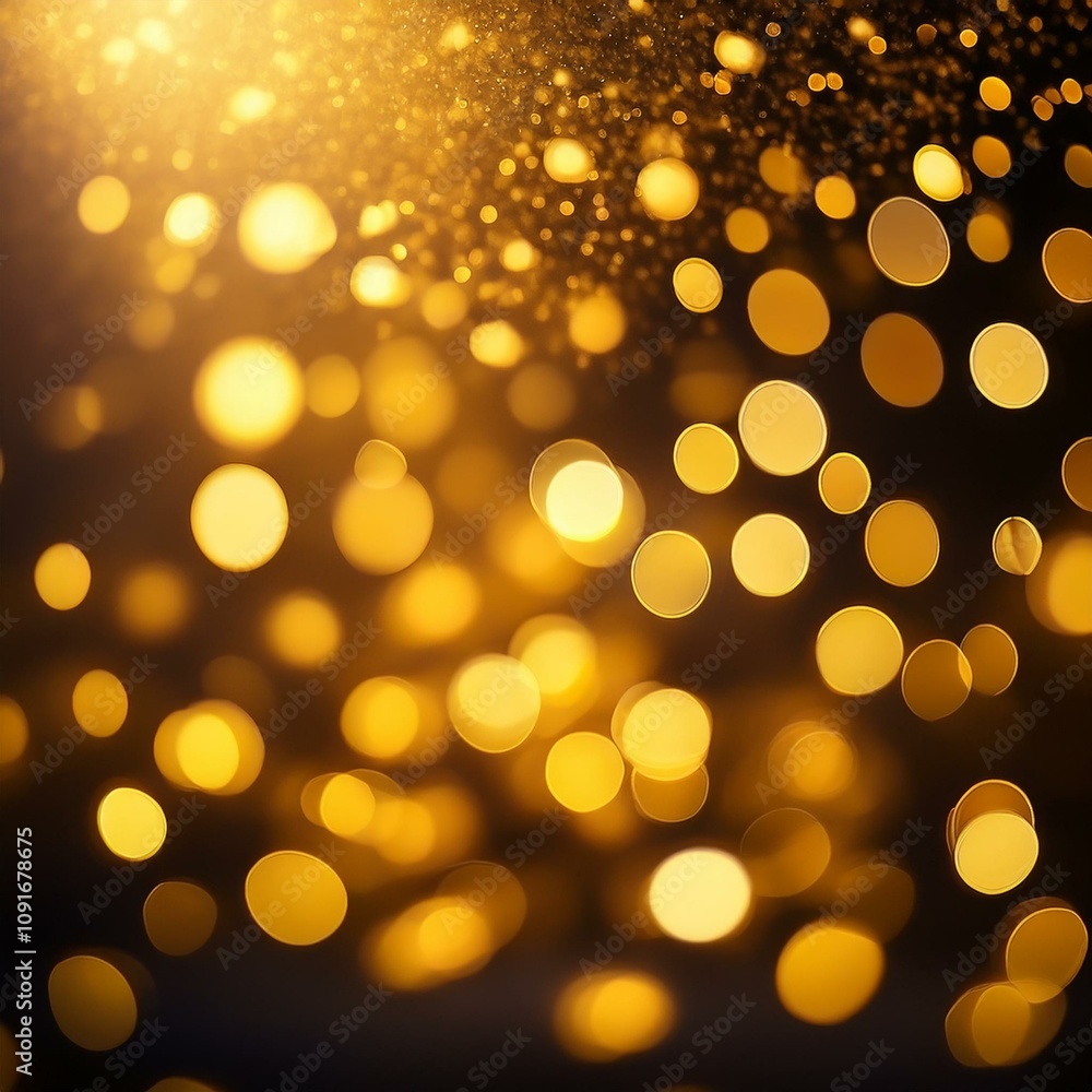 Fototapeta premium background of blurred yellow lights bokeh effect