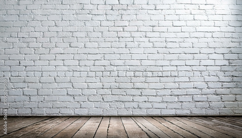 Fototapeta premium brick white wall