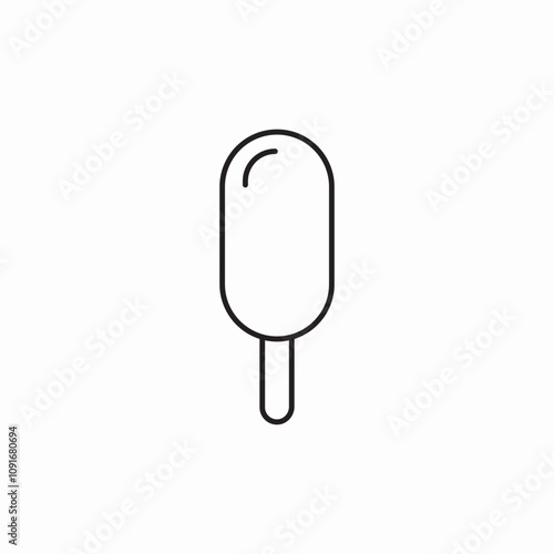 ice cream stick icon sign vector