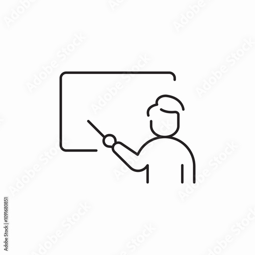 man teacher board icon sign vector