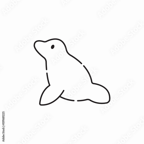 seal animal icon sign vector