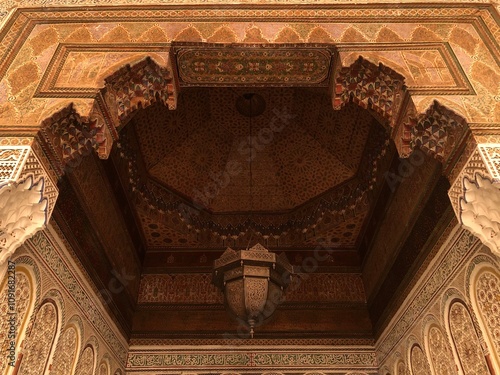 Canvas Print The Islamic art, Islamic carving in Morocco