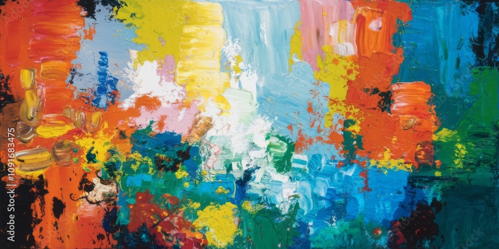 Fototapeta premium Explosive Symphony of Colors in Abstract Expressionism background