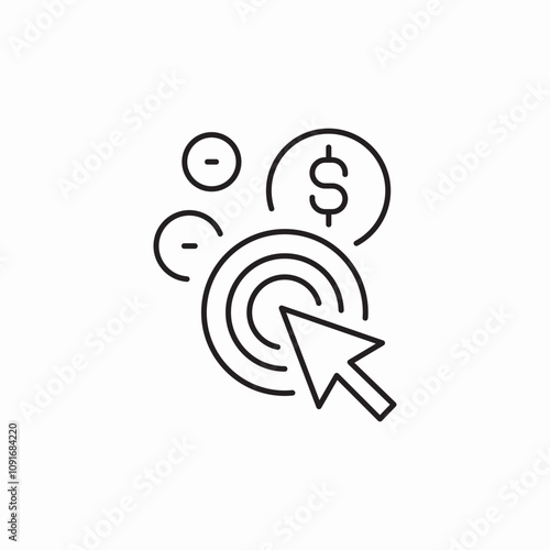 click to earn icon sign vector