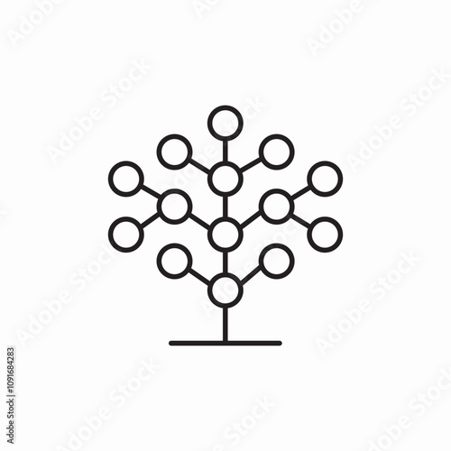 cyber tree icon sign vector