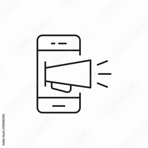 phone marketing campaign icon sign vector