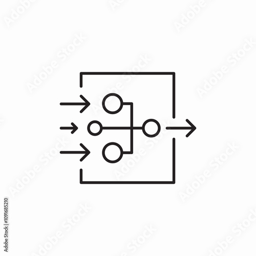 project schema structure icon sign vector